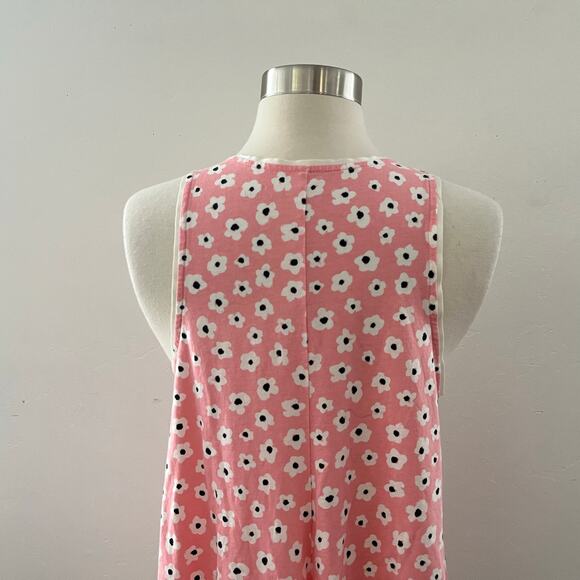 Kate Spade Floral Print Chemise Nightgown Sleep Dress Cotton Modal Pink Large - Picture 10 of 10